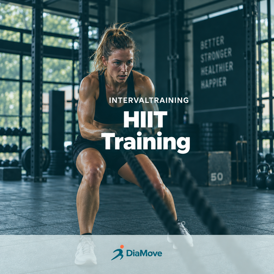 DiaMove HIIT – productcover van het 8-weken intervaltrainingsschema voor sporten met diabetes