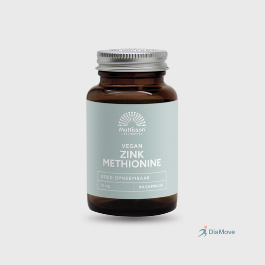 Zink Methionine 15 mg – Ondersteunt immuunsysteem, bloedsuikerbalans & huidgezondheid